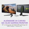 imageAlienware AW2725DF OLED Gaming Monitor  267inch QuantomDot WQHD 2560x1440 360Hz 003Ms Display AMD FreeSync Premium Pro HDMIDPUSB 32 Gen1 HeightTiltSwivelPivot Adjustability  BlackAW3423DWF