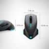 imageAlienware WiredWireless Gaming Mouse AW610M  16000 DPI Optical Sensor Ambidextrous 7 Buttons 3ZONE 168m AlienFX RGB Lighting EdgeFree Design Ergonomic  Lunar LightAW610M  Dark Side of the Moon