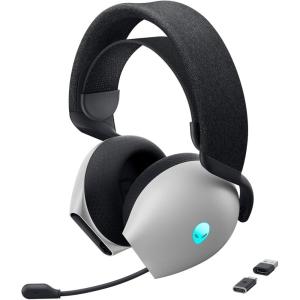 imageAlienware AW720H DualMode Wireless Gaming Headset  Dolby Atmos Spatial Sound Wireless 24 GHz 35mm Connector Cable inline Controls Integrated Microphone Unidirectional  Lunar LightLunar Light