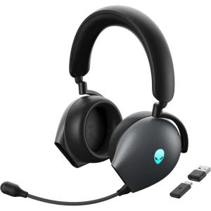 imageAlienware AW920H TriMode Wireless Gaming Headset  Dolby Atmos Virtual Surround Sound Active Noise Cancelling AIdriven NoiseCancelling microphone USBC Wireless Dongle  Dark Side of the Moon