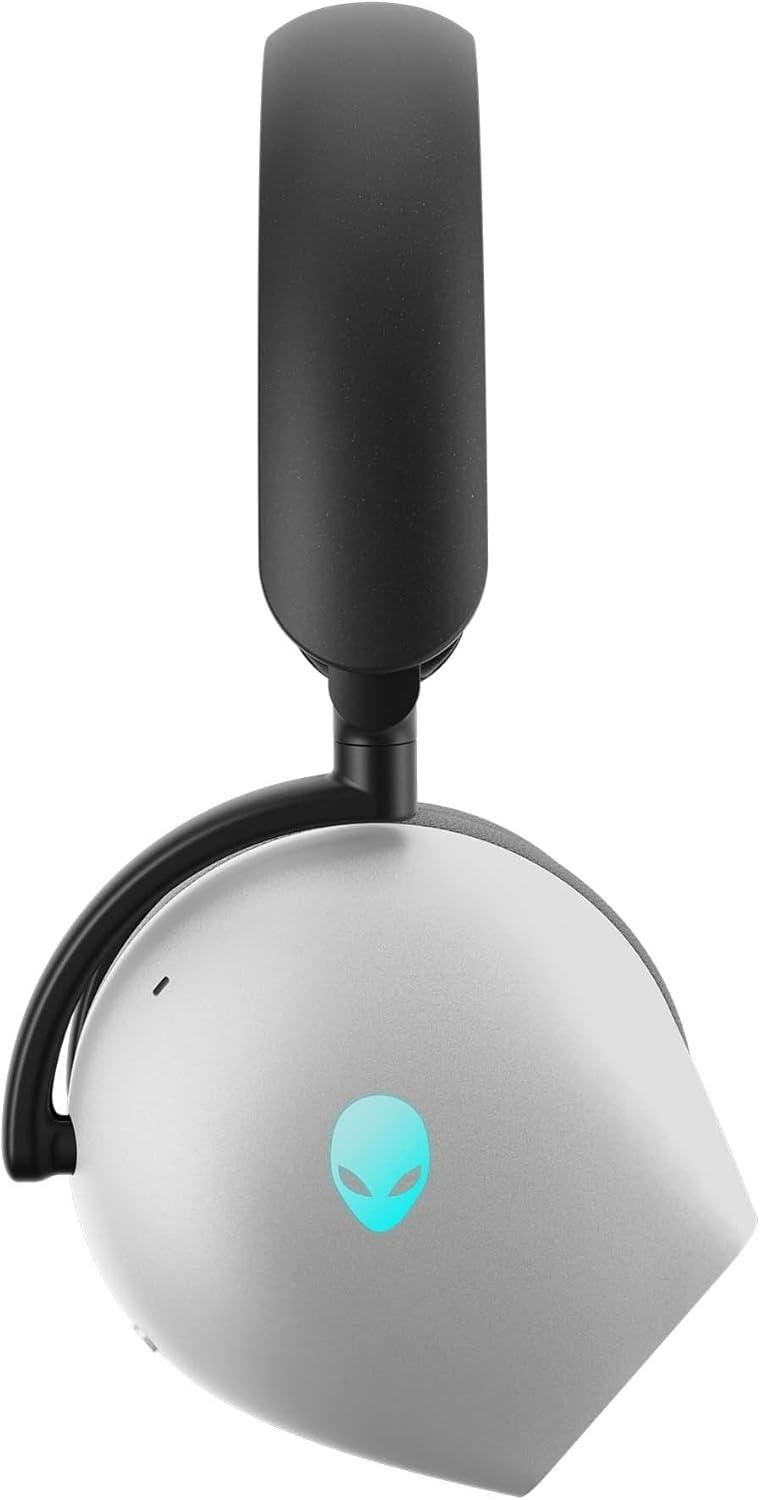 imageAlienware AW920H TriMode Wireless Gaming Headset  Dolby Atmos Virtual Surround Sound Active Noise Cancelling AIdriven NoiseCancelling microphone USBC Wireless Dongle  Lunar Light Large